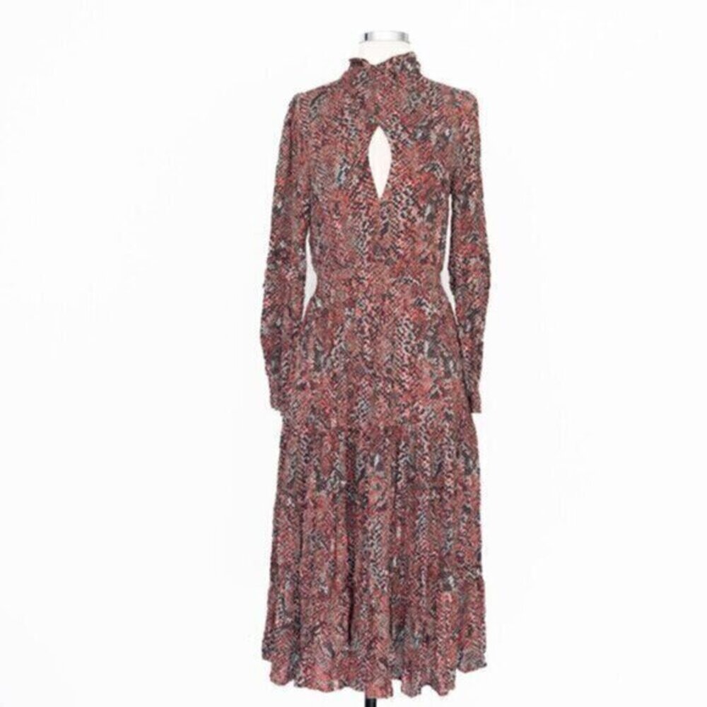 NICHOLAS.‎ Cross Neck Keyhole Eleonor Printed Maxi Dress.